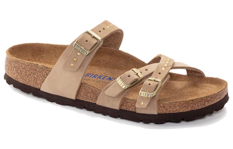 (WMNS) Birkenthtstock Franca Soft Footbed Nubuk Leather Narrow Fit 'Sandcastle' 1024217