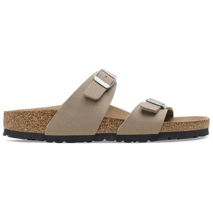 Birkenthtstock Sydney Vegan Synthetics Vegan Narrow Fit Sandals 'Gray Taupe' 1026700
