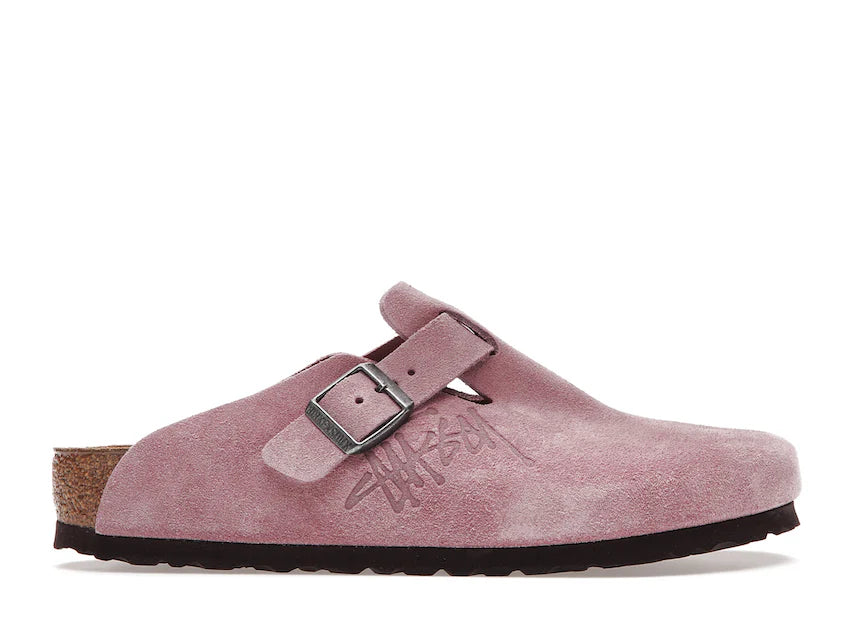Birkenthtstock x Stssy Boston Suede Leather 'Dusty Pink' 1022971