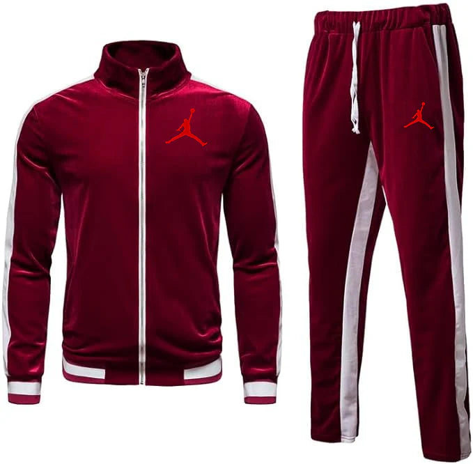 Men's Full Zip Velvet Sport Suits