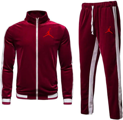 Men's Full Zip Velvet Sport Suits
