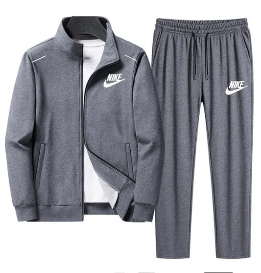 Spring Autumn Sweatshirt SweatPants Trousers For Men Set Two Piece Black Tracksuit Hip Hop Streetwear Running Sport Clothes