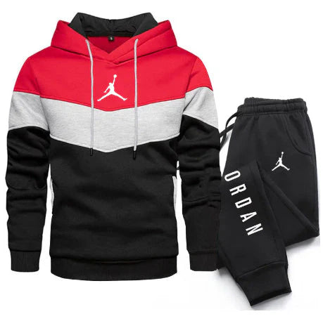 New Men Suits Brand Letter Print Fashion Sets Casual Pullover Tracksuit 2 Piece Hoodies Sweatshirts + Sweatpants Set