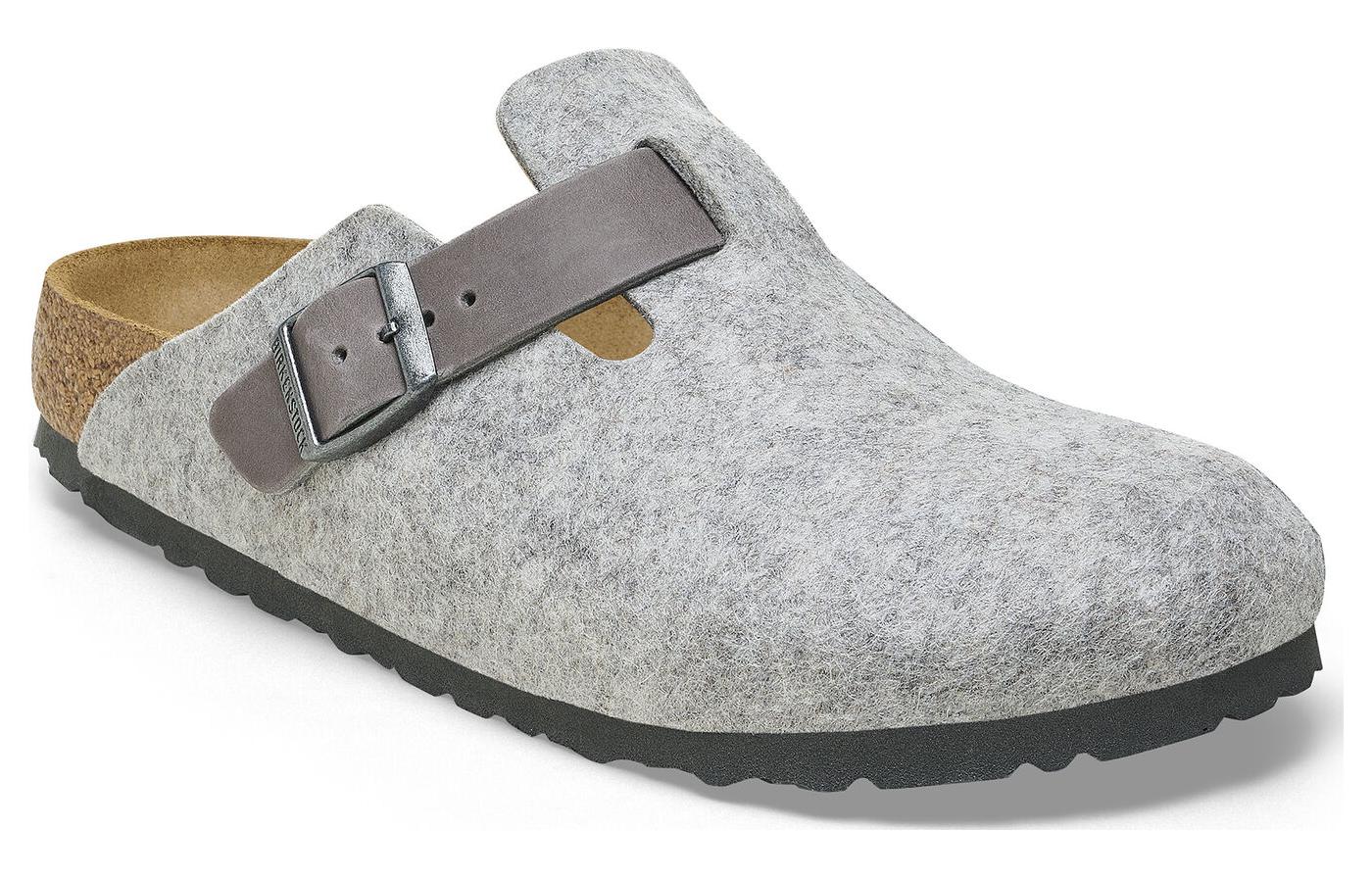 Birkenthtstock Boston Natural Leather/Felt 'Light Grey' 1026149