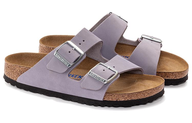 (WMNS) Birkenthtstock Arizona Soft Footbed Nubuk Leather Narrow Fit 'Purple Fog' 1024241