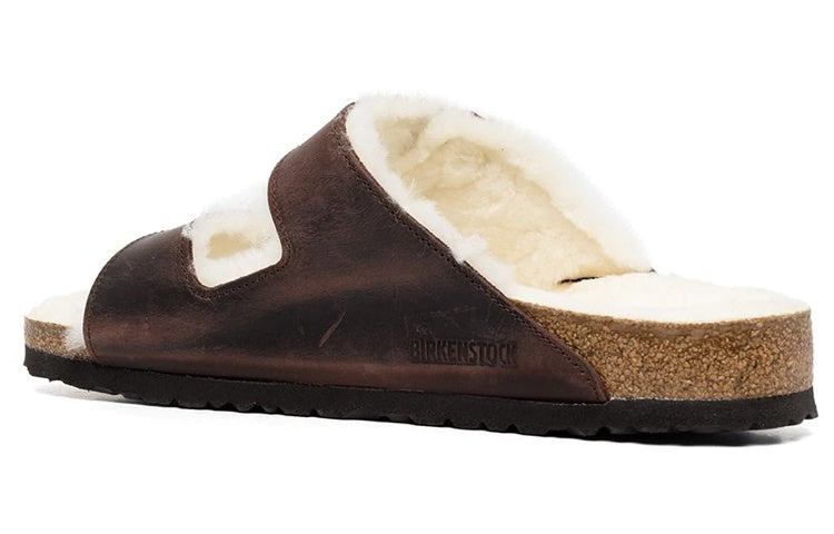 Birkenthtstock Arizona Shearling Oiled Leather 'Habana' 1021065