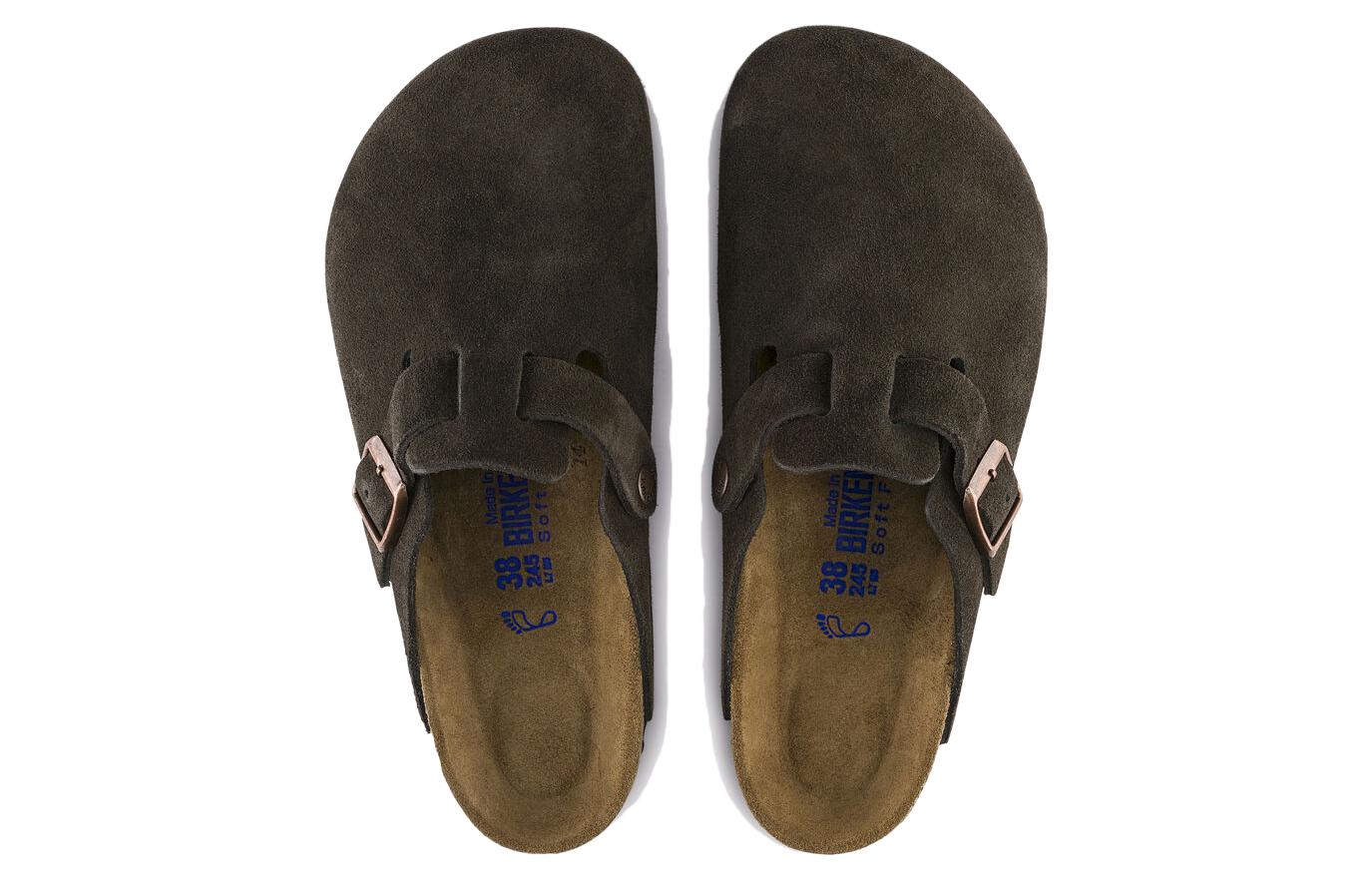 Birkenthtstock Boston Soft Footbed Suede Leather Narrow Fit 'Mocha' 0660463