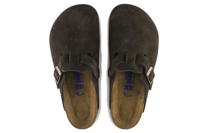 Birkenthtstock Boston Soft Footbed Suede Leather Narrow Fit 'Mocha' 0660463