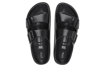 Birkenthtstock Arizona Double-Buckle Slip-On Leather Sandals 'Black' 1025918