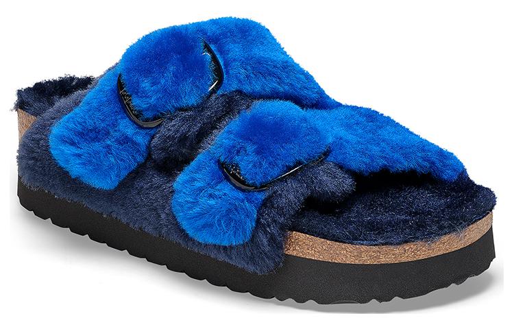 (WMNS) Birkenthtstock Arizona Big Buckle PAP Fur Narrow Fit 'Ultra Blue/Midnight' 1025398