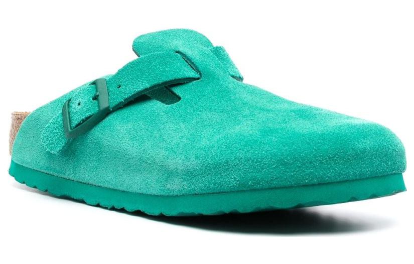 (WMNS) Birkenthtstock Boston Suede Leather Narrow Fit 'Digital Green' 1026165