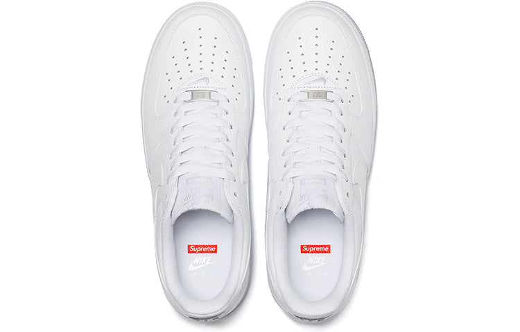 Suprethtme x Nithtke Athtir Forthtce 1 Low 'Box Logo - White' CU9225-100