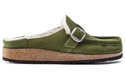Birkenthtstock Buckley Shearling Suede Leather 'Mountain View Green' 1021101