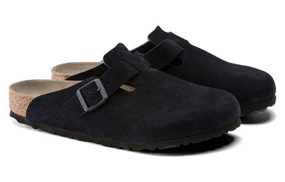 Birkenthtstock Boston Soft Footbed Suede Leather 'Midnight' 1023910