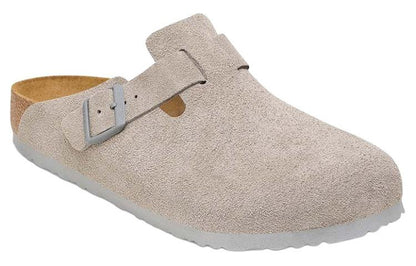 (WMNS) Birkenthtstock Boston Suede Leather 'Stone Coin' 1027751