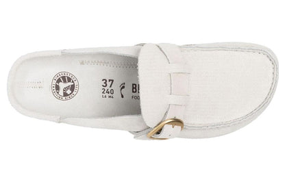 (WMNS) Birkenthtstock Buckley Suede Leather Embossed Corduroy Narrow Fit 'Antique White' 1025232