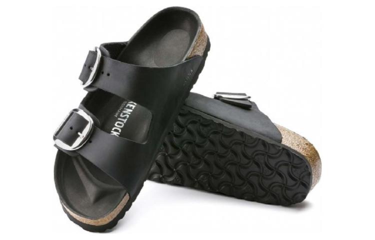 (WMNS) Birkenthtstock Arizona Double-Buckle Sandals 'Black' 1011075