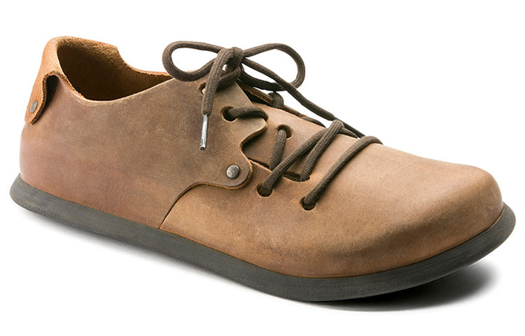 Birkenthtstock Montana Series Cowhide Low Top Casual Flat Shoes Unisex Brown Ordinary Version 1004850