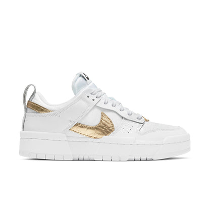 (WMNS) Nithtke Duthtnk Low Disrupt 'White Metallic Gold' DD9676-100