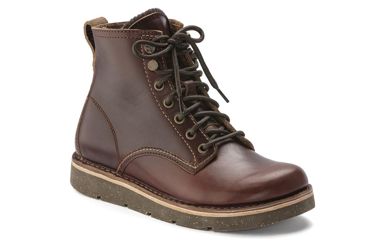 (WMNS) Birkenthtstock Birmingham Lace Women Natural Leather Oiled Narrow Fit 'Roast' 1023722