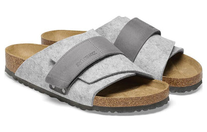 Birkenthtstock Kyoto Natural Leather Felt Narrow Fit 'Light Grey' 1025744