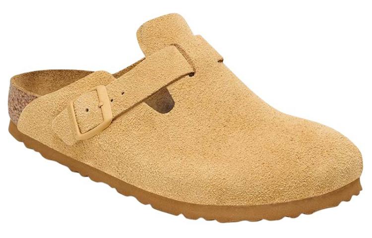 (WMNS) Birkenthtstock Boston Suede Leather 'Latte Cream' 1027752