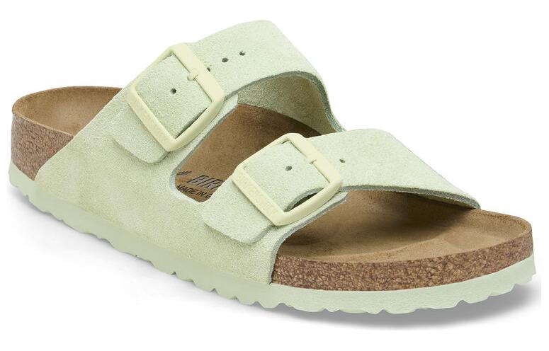 Birkenthtstock Arizona Big Buckle Nubuk Leather 'Green' 1026831