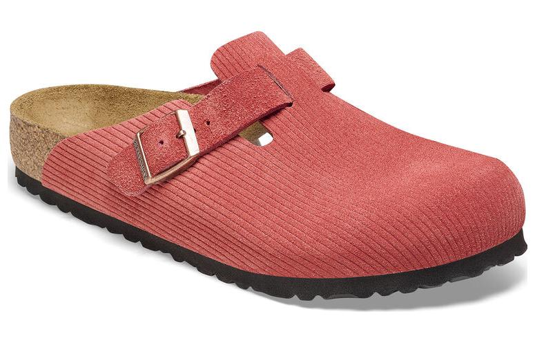 Birkenthtstock Boston Suede Embossed Narrow Fit 'Sienna Red' 1026167