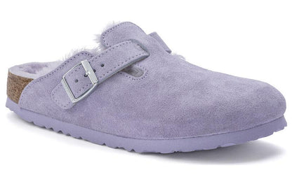 Birkenthtstock Boston Shearling Suede Leather Coated Narrow Fit 'Purple Fog' 1023302