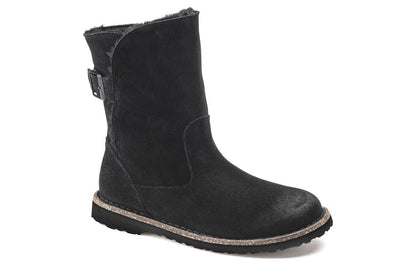 (WMNS) Birkenthtstock Uppsala Shearling Suede Leather Narrow Fit 'Black' 1020658