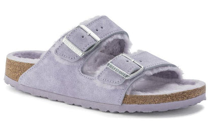 (WMNS) Birkenthtstock Arizona Shearling Suede Leather Narrow Fit 'Purple Fog' 1023256
