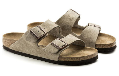 Birkenthtstock Arizona Suede Leather Narrow Fit Sandals 'Taupe' 0051463