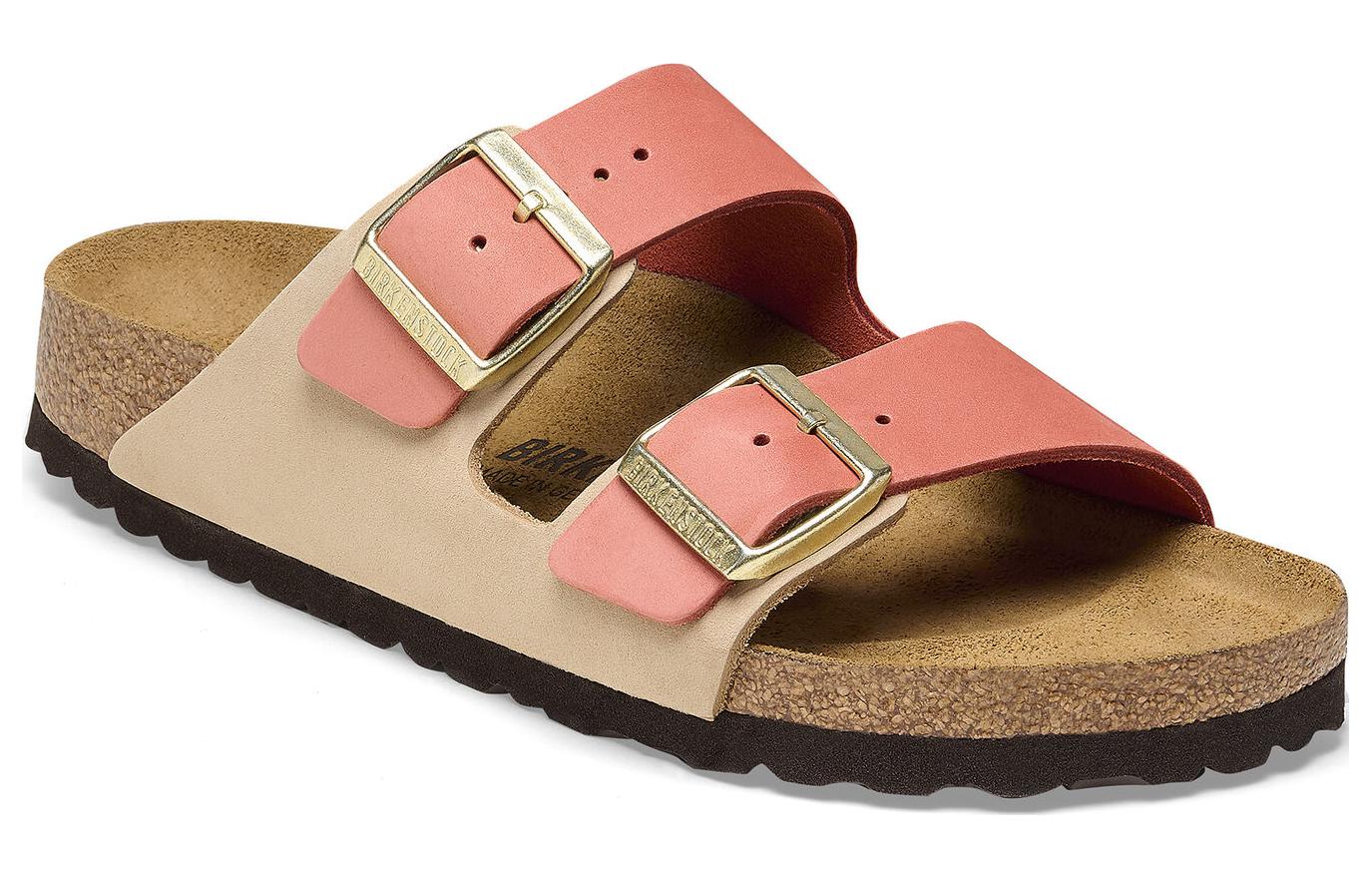 Birkenthtstock Arizona Nubuk Leather Narrow Fit 'Mars Red/ Sandcastle' 1025727
