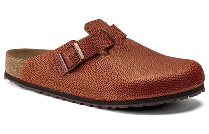 Birkenthtstock Boston Horween Embossed Natural Horween Leather 'Ginger Brown' 1022371