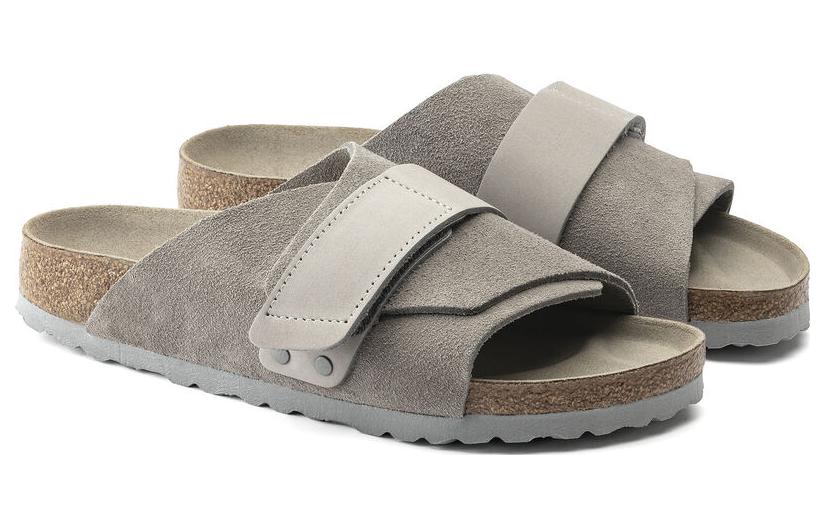 Birkenthtstock Kyoto Nubuck/Suede Leather Narrow Fit 'Stone Coin' 1020737