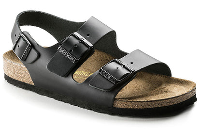 Birkenthtstock Milano Series Cowhide Sandals Black Version Unisex 34191