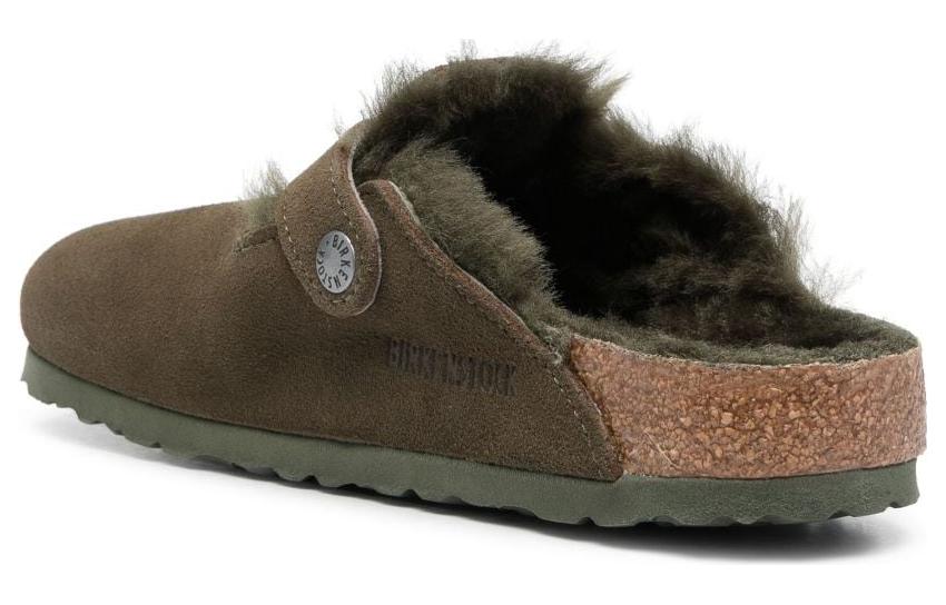 Birkenthtstock Boston Shearling Suede Leather Narrow Fit 'Thyme' 1025667