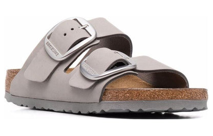 (WMNS) Birkenthtstock Arizona Big Buckle Nubuck Leather Narrow Fit 'Dove Gray' 1022154