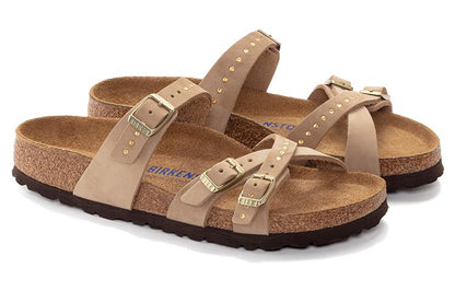 (WMNS) Birkenthtstock Franca Soft Footbed Nubuk Leather Narrow Fit 'Sandcastle' 1024217