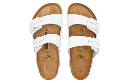 Birkenthtstock Arizona Natural Leather Sandals 'White' 1025048