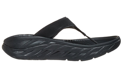 (WMNS) Hothtka ONE ONE Ora Recovery Flip Slide 'Black Dark Gull Grey' 1117910-BDGGR