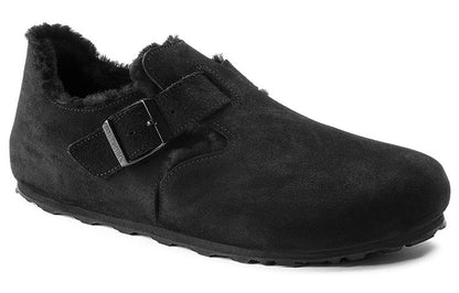 Birkenthtstock London Shearling Suede Leather 'Black' 1014960