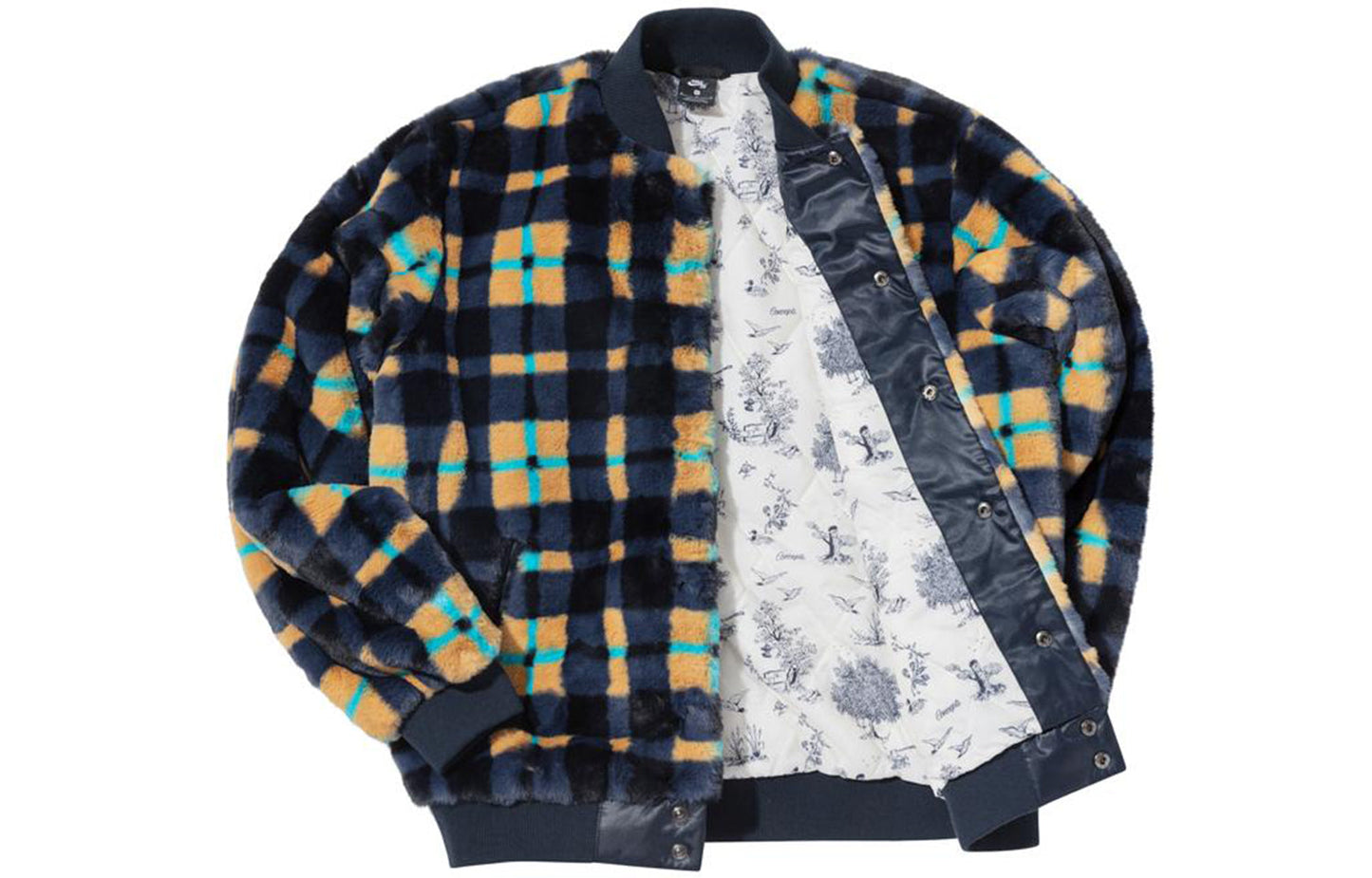 Nithtke SB Skateboard Duthtnk High x Concepts Fleece Grid Jacket Men Multi-Color Yellow CK7289-475