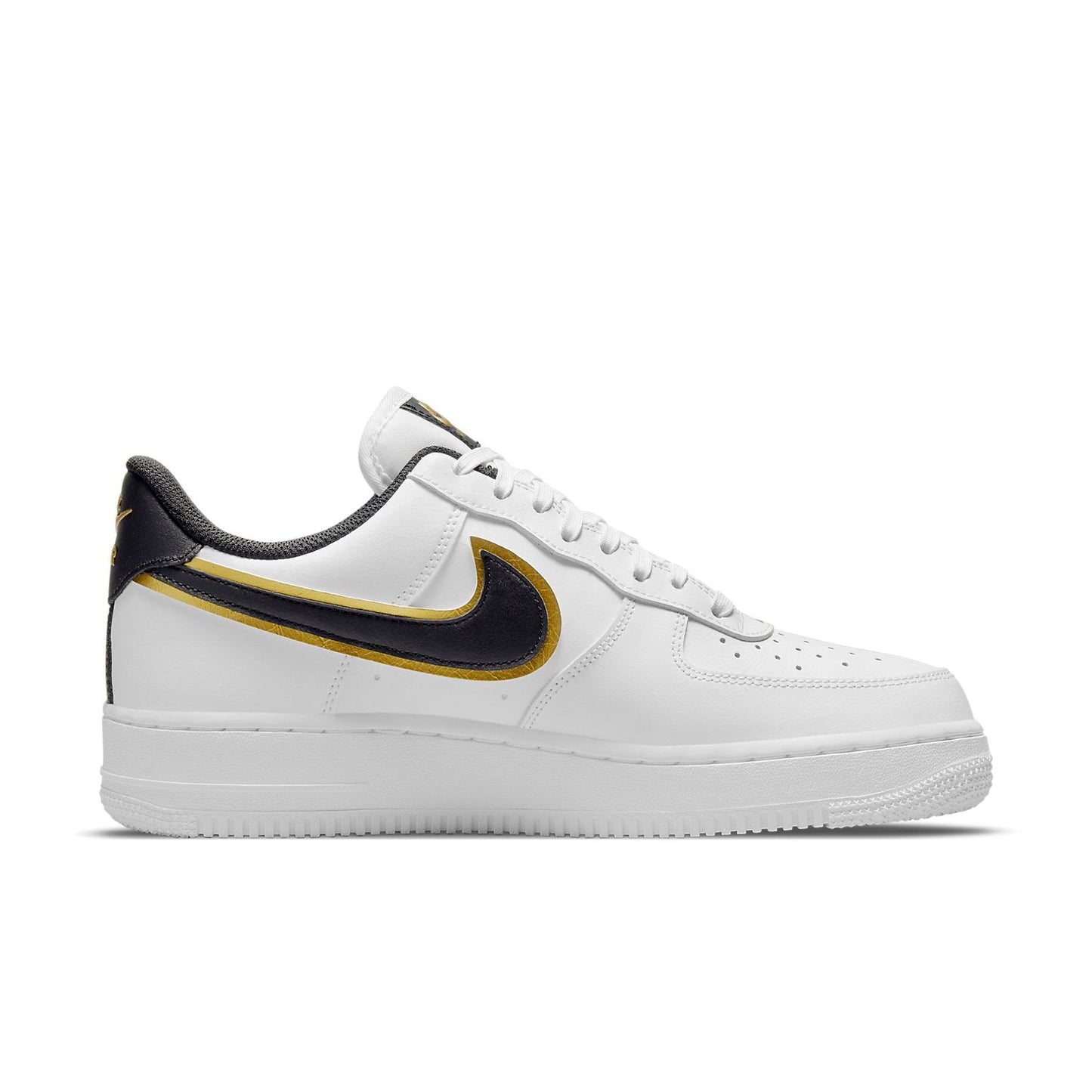 Nithtke Athtir Forthtce 1 '07 LV8 'Metallic Swoosh Pack - White Metallic Gold' DA8481-100