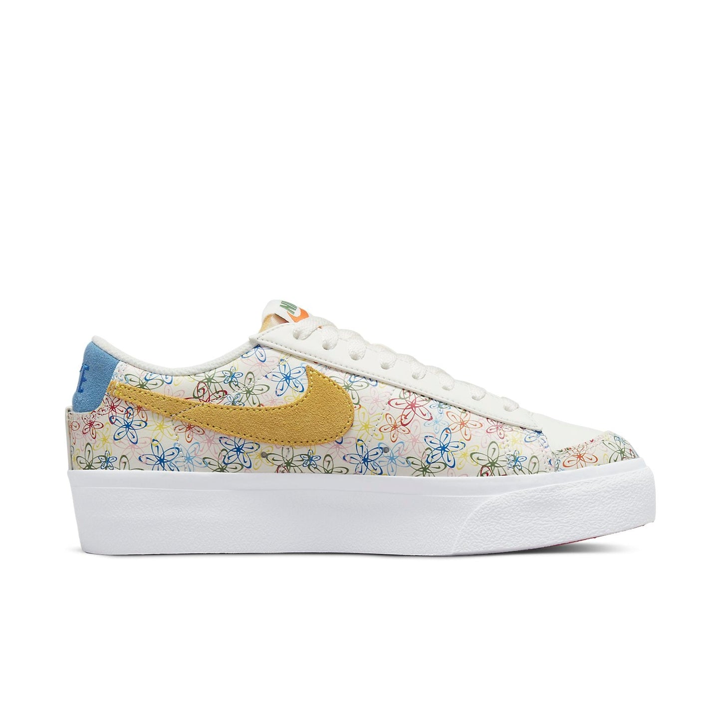 (WMNS) Nithtke blathtzer Low Platform 'White Blue Yellow' DV3210-100