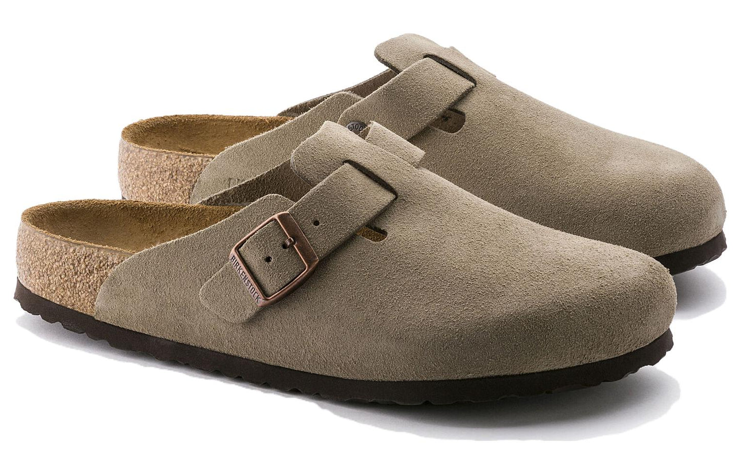 Birkenthtstock Boston Soft Footbed Suede Regular 'Taupe' 0560771