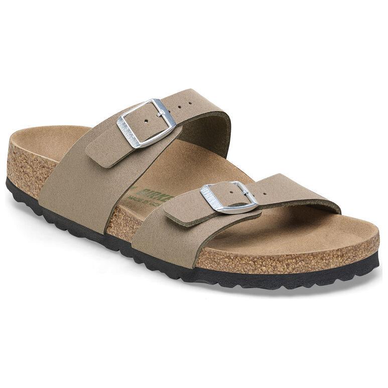 Birkenthtstock Sydney Vegan Synthetics Vegan Narrow Fit Sandals 'Gray Taupe' 1026700