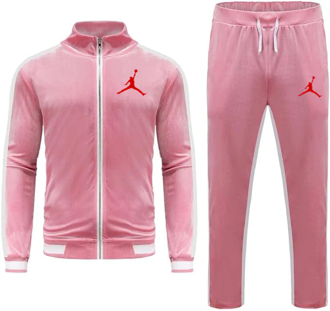 Men Velvet Casual Sports Outfits Set