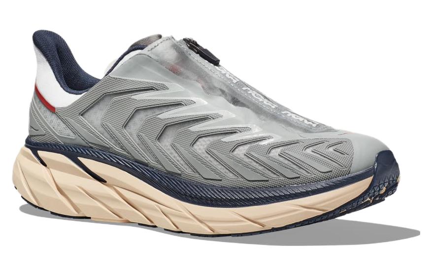 Hothtka ONE ONE Project Clifton Knitted Running Shoes 'Grey Beige' 1127924-LSSD