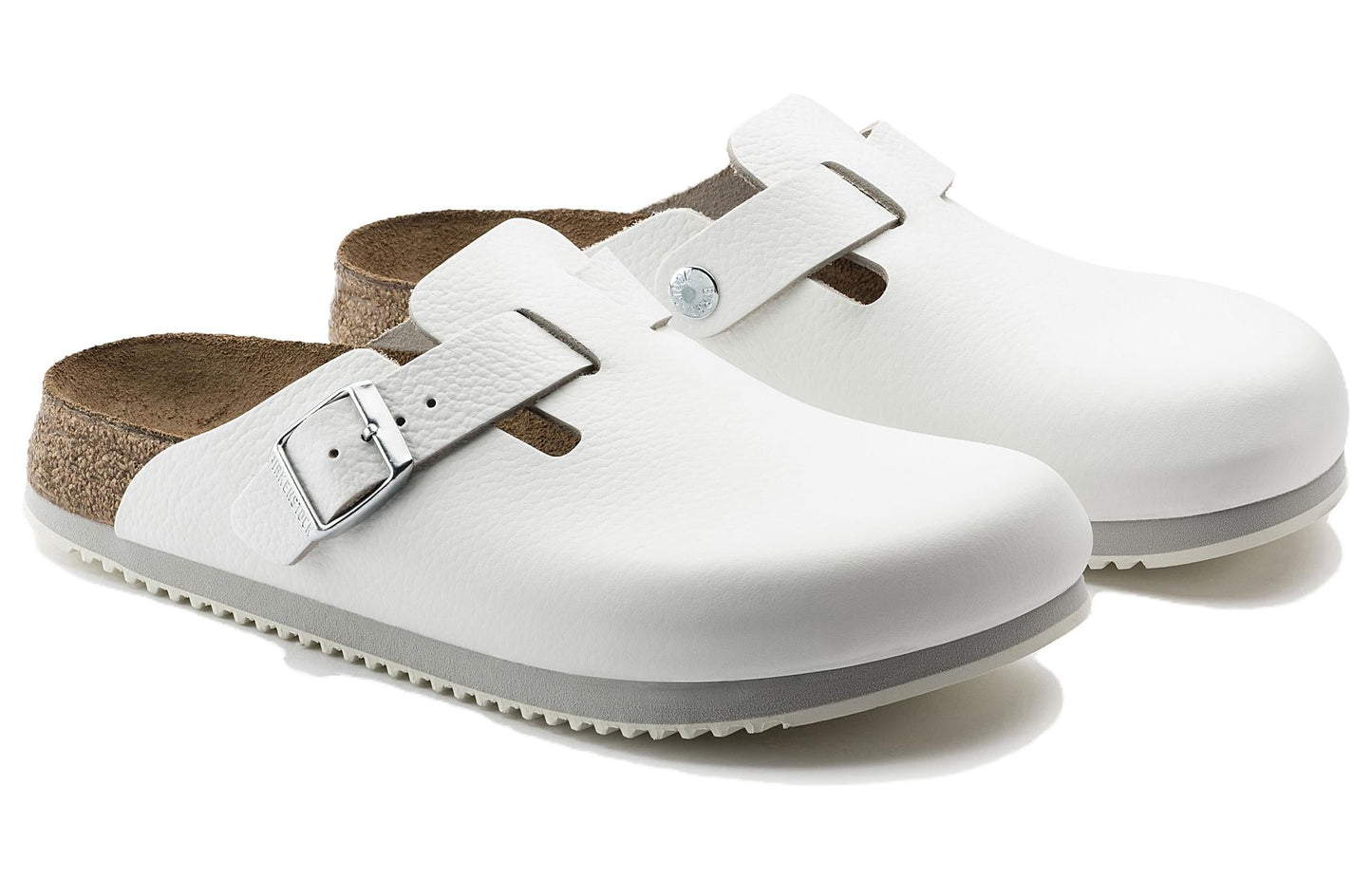 Birkenthtstock Boston Super Grip Leather Narrow Fit 'White' 0060136